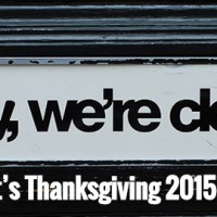 Closed for Thanksgiving 2015 - Thursday November 26th