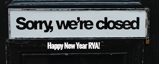 Closed New Years Day 2.0 - Monday January 2nd