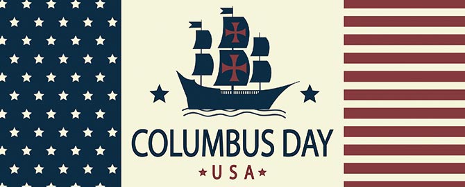 Columbus Day Discount - Monday October 9th