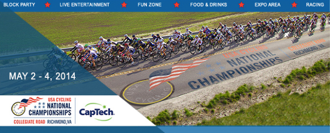 Day 2 2014 USA Cycling Collegiate Road Nationals Discount - Saturday May 3rd